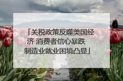 关税政策反噬美国经济 消费者信心暴跌 制造业就业困境凸显