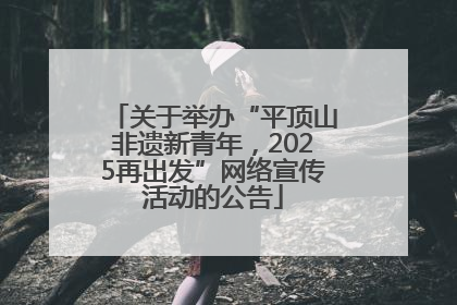 关于举办“平顶山非遗新青年，2025再出发”网络宣传活动的公告