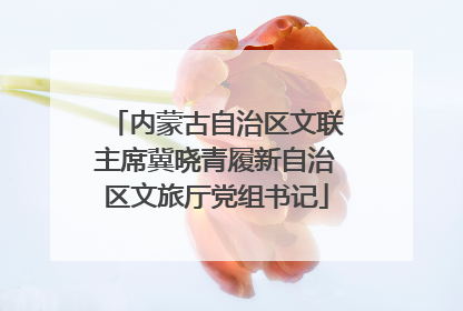 内蒙古自治区文联主席冀晓青履新自治区文旅厅党组书记