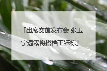 出席赛前发布会 张玉宁透露将搭档王钰栋