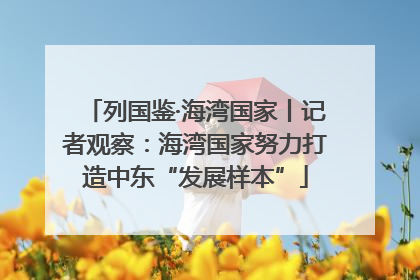 列国鉴·海湾国家丨记者观察：海湾国家努力打造中东“发展样本”