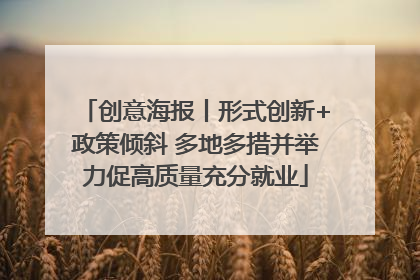创意海报丨形式创新+政策倾斜 多地多措并举力促高质量充分就业