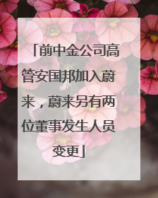前中金公司高管安国邦加入蔚来，蔚来另有两位董事发生人员变更