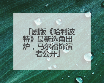剧版《哈利波特》最新选角出炉，马尔福饰演者公开