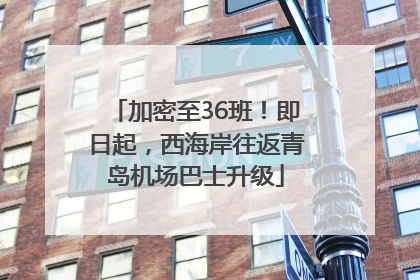 加密至36班！即日起，西海岸往返青岛机场巴士升级