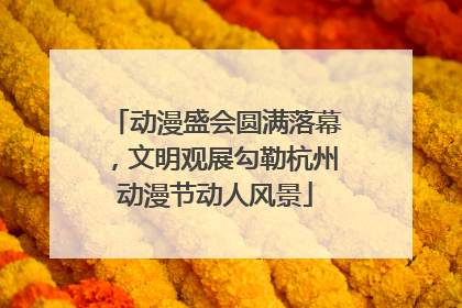 动漫盛会圆满落幕，文明观展勾勒杭州动漫节动人风景