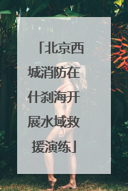 北京西城消防在什刹海开展水域救援演练