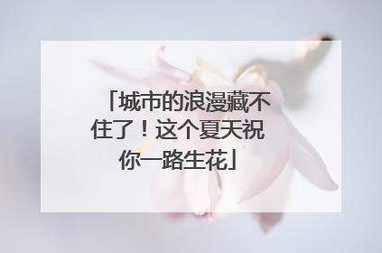 城市的浪漫藏不住了！这个夏天祝你一路生花