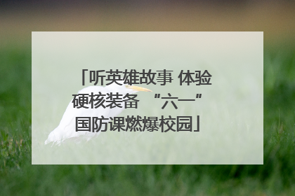 听英雄故事 体验硬核装备 “六一”国防课燃爆校园