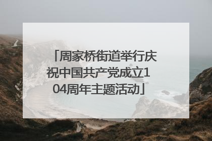 周家桥街道举行庆祝中国共产党成立104周年主题活动