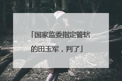 国家监委指定管辖的田玉军，判了