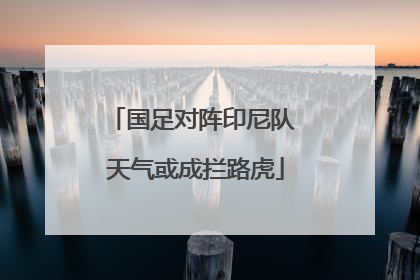 国足对阵印尼队 天气或成拦路虎