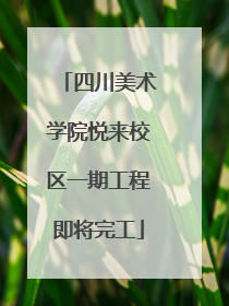 四川美术学院悦来校区一期工程即将完工