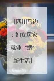 四川马边：妇女居家就业“绣”新生活