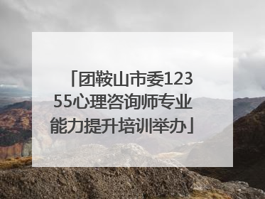 团鞍山市委12355心理咨询师专业能力提升培训举办