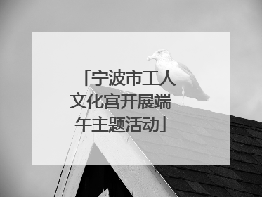 宁波市工人文化宫开展端午主题活动