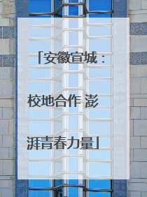 安徽宣城：校地合作 澎湃青春力量