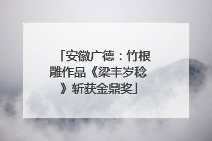 安徽广德：竹根雕作品《梁丰岁稔》斩获金鼎奖