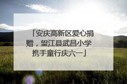 安庆高新区爱心捐赠，望江县武昌小学携手童行庆六一