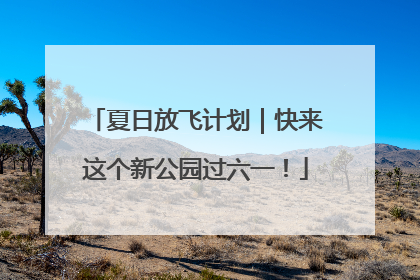 夏日放飞计划｜快来这个新公园过六一！