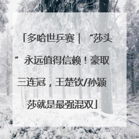 多哈世乒赛｜“莎头”永远值得信赖！豪取三连冠，王楚钦/孙颖莎就是最强混双