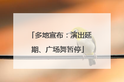 多地宣布：演出延期、广场舞暂停
