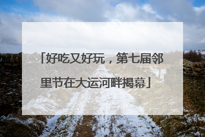 好吃又好玩，第七届邻里节在大运河畔揭幕