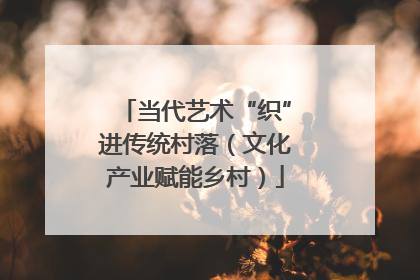 当代艺术“织”进传统村落（文化产业赋能乡村）