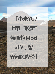 小米YU7上市“咬定”特斯拉Model Y，智界闻风降价