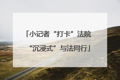 小记者“打卡”法院 “沉浸式”与法同行
