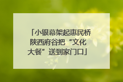 小银幕架起惠民桥 陕西府谷把“文化大餐”送到家门口
