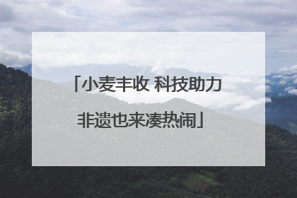 小麦丰收 科技助力 非遗也来凑热闹
