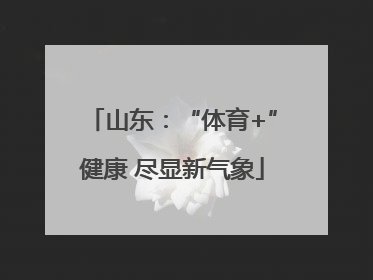 山东：“体育+”健康 尽显新气象