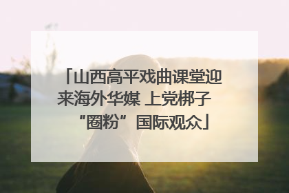 山西高平戏曲课堂迎来海外华媒 上党梆子“圈粉”国际观众