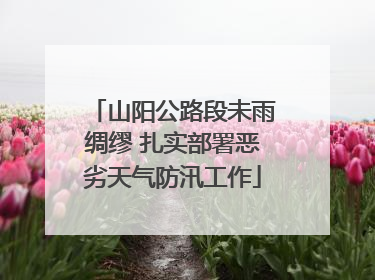 山阳公路段未雨绸缪 扎实部署恶劣天气防汛工作
