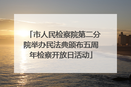 市人民检察院第二分院举办民法典颁布五周年检察开放日活动