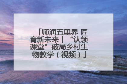 师润五里界 匠育新未来丨“认领课堂”破局乡村生物教学（视频）
