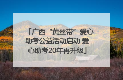 广西“黄丝带”爱心助考公益活动启动 爱心助考20年再升级