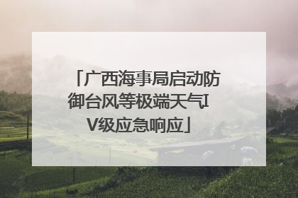广西海事局启动防御台风等极端天气IV级应急响应
