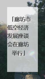 廊坊市低空经济发展座谈会在廊坊举行