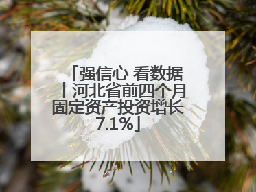 强信心 看数据丨河北省前四个月固定资产投资增长7.1%