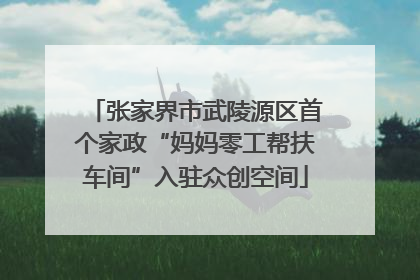 张家界市武陵源区首个家政“妈妈零工帮扶车间”入驻众创空间