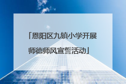 恩阳区九镇小学开展师德师风宣誓活动