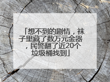 想不到的剧情，袜子里藏了数万元金器，民警翻了近20个垃圾桶找到