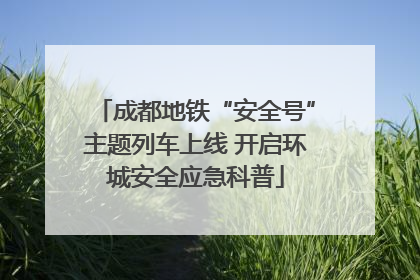 成都地铁“安全号”主题列车上线 开启环城安全应急科普