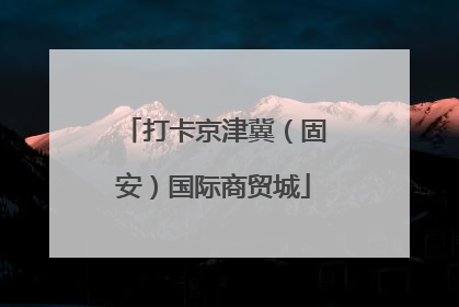 打卡京津冀（固安）国际商贸城