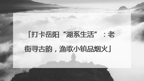 打卡岳阳“湖系生活”：老街寻古韵，渔歌小镇品烟火