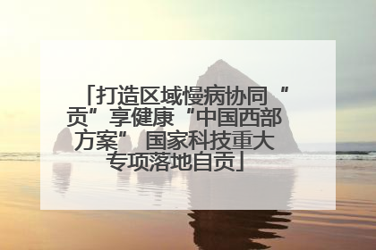 打造区域慢病协同“贡”享健康“中国西部方案” 国家科技重大专项落地自贡