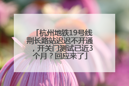 杭州地铁19号线荆长路站迟迟不开通，开关门测试已近3个月？回应来了