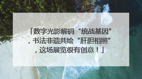 数字光影解码“统战基因”，书法非遗共绘“肝胆相照”，这场展览很有创意！